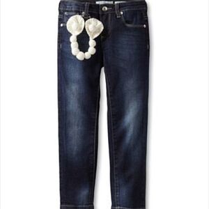New Silvian Heach Girl's Jean with Knit Chain sz 6